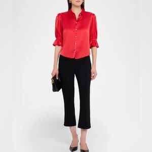 Cinq a Sept Fiona Short-sleeved top- Red Sapphire